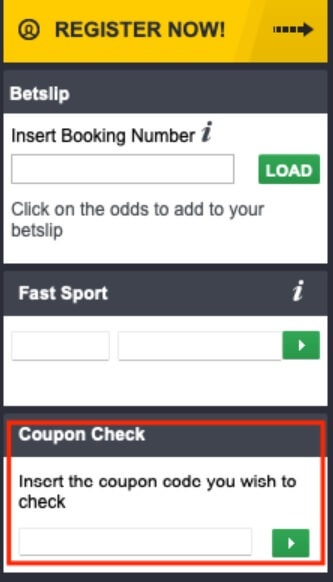 Insert bet9ja coupon check