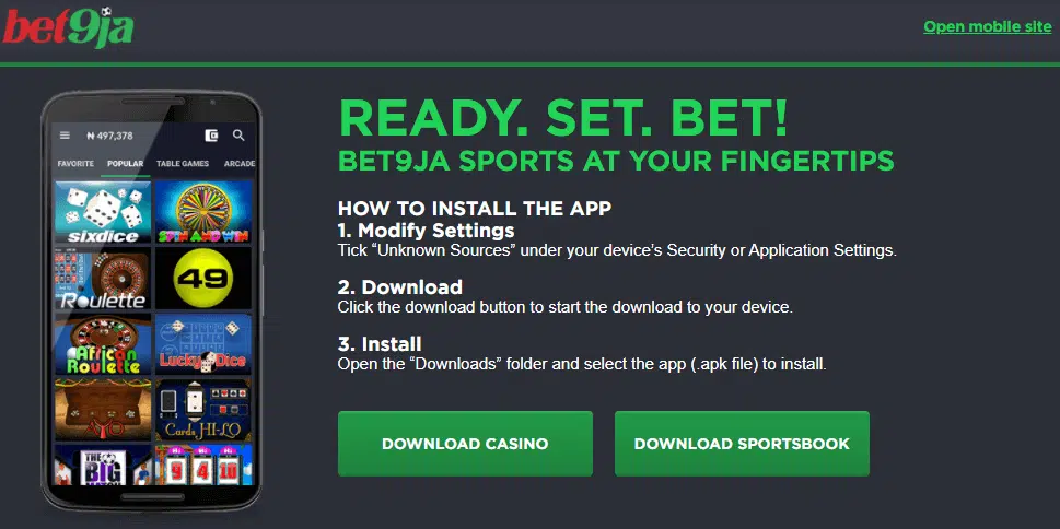 How to play on Bet9ja Mobile