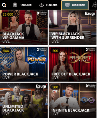 betway blackjack games