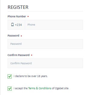 Ogabet Mobile Registration