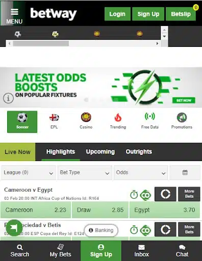 Betway App Login