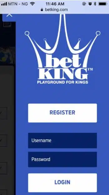 BetKing Old Mobile Registration