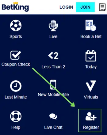 click on register betking mlite