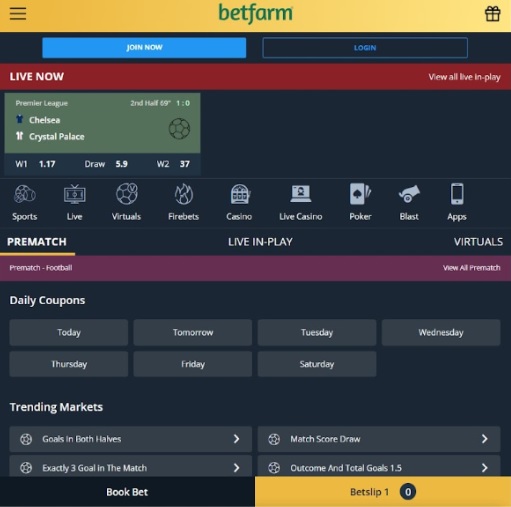 Betfarm Betting Markets