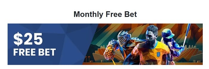 LynxBet $25 Free Bet Monthly