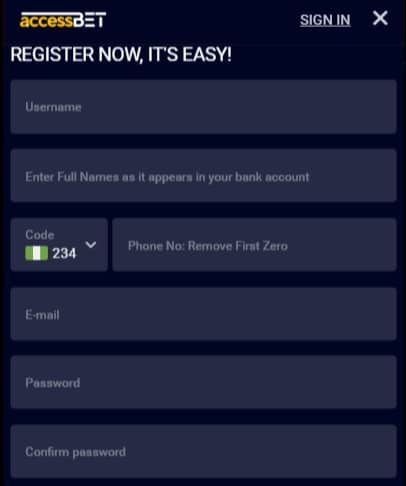 AccessBET Registration