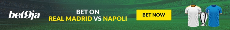Bet9ja Bet on Real Madrid VS Napoli 