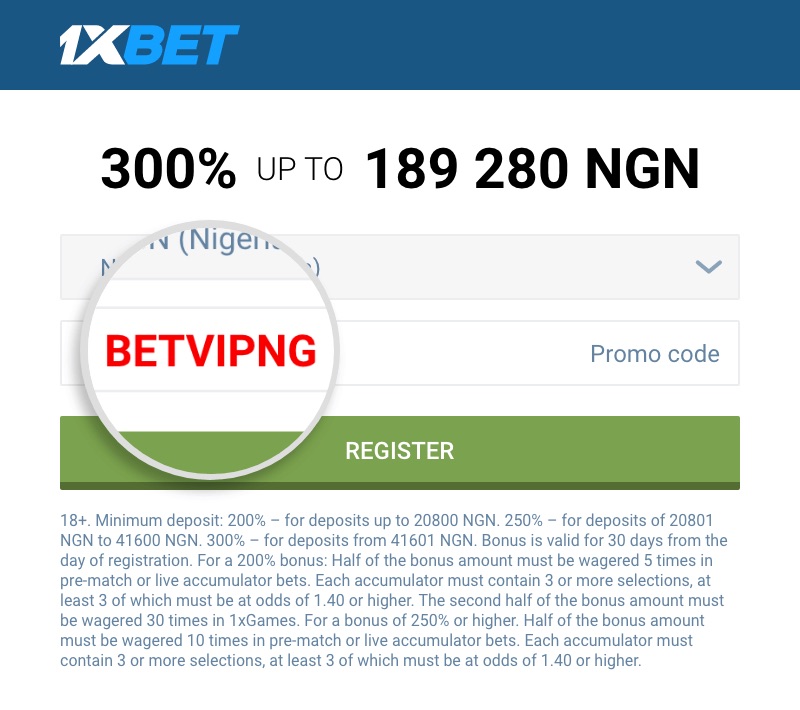 1xbet Promo Code BETVIPNG