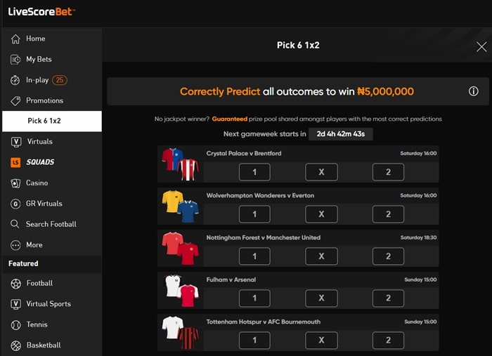 LiveScore Bet Sportsbook Features