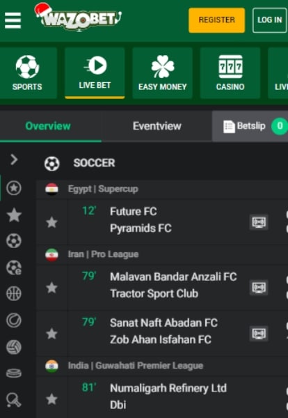 Wazobet Live Sports