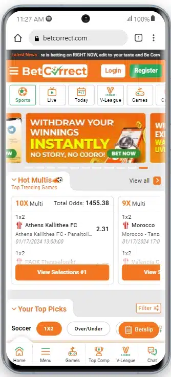 BetCorrect App Features