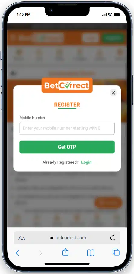 BetCorrect Registration Ng