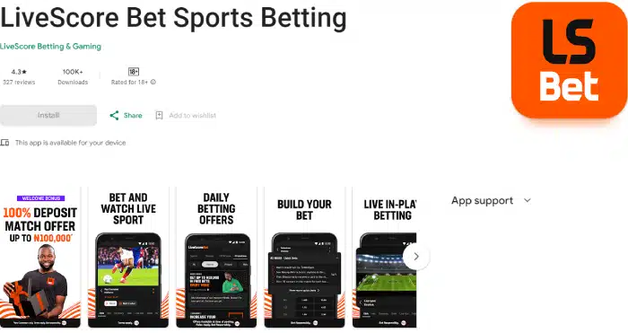 Livescore Bet app