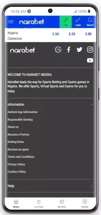 NairaBET Registration