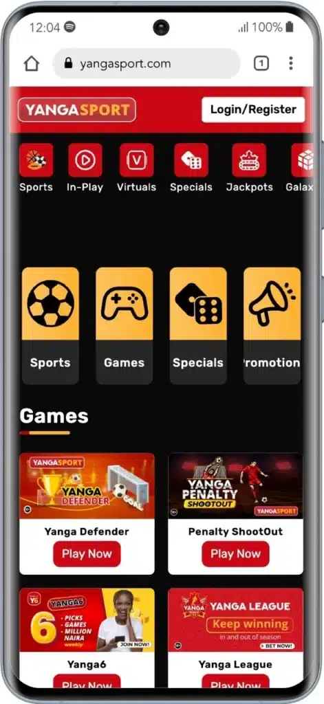YangaSport Home Page